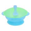 Toddler SelfFeeding Bowl Silicone Suction Bowls Plastic Baby Food Bowl with Lid Spoon(Green )