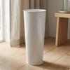 Iron Floral Container White Tapered Metal Vase Smooth Decorative Display Bucket