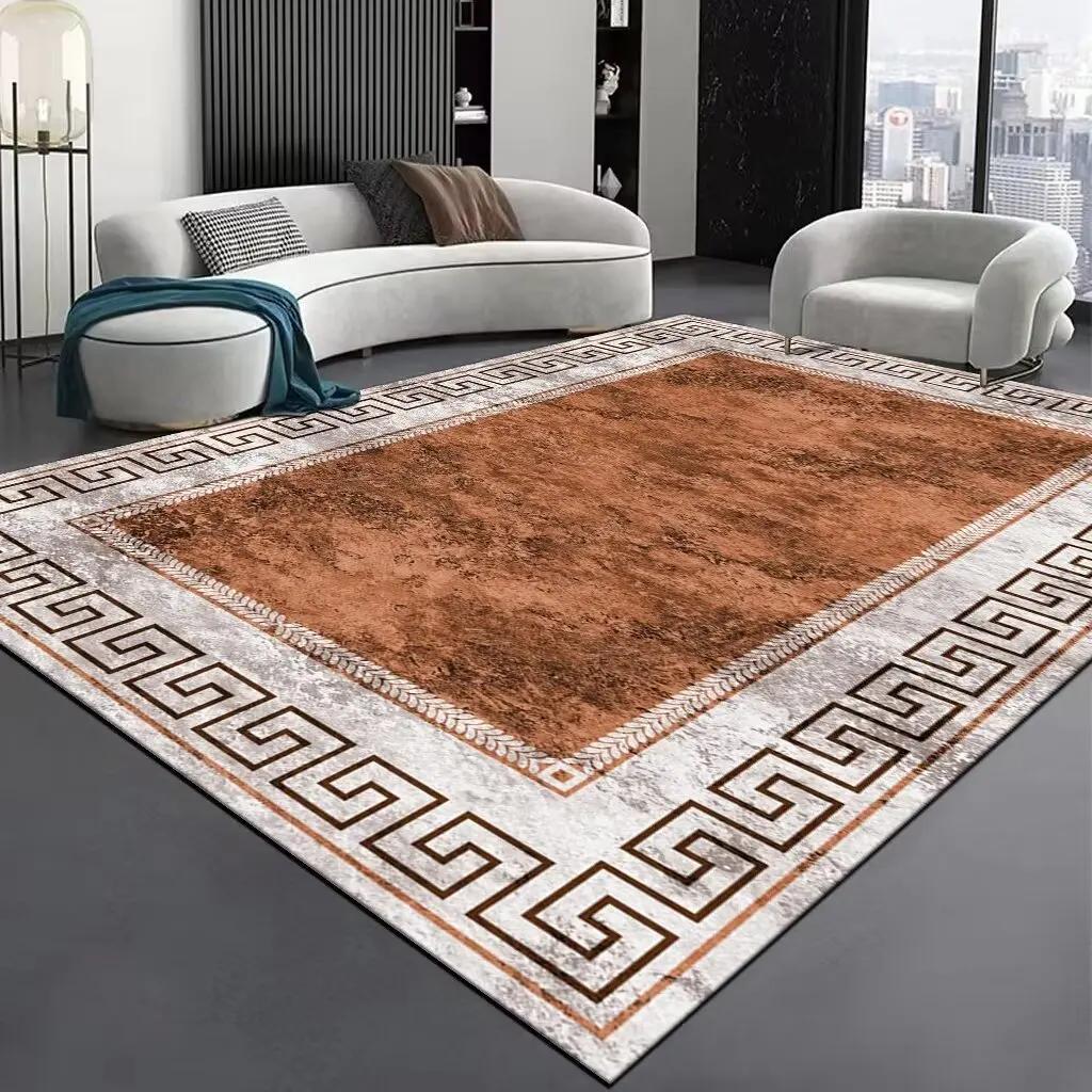 Nordic Modern High-end Living Room Carpet Luxury Grey Home Decoration Bedroom Large Area Rugs Elastic Washable Non-slip Door Mat