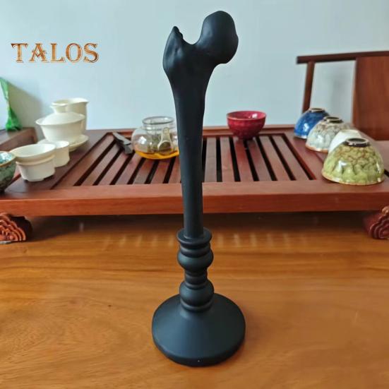 Halloween Candle Holder Resin Human Bone Candlestick Tray Taper Candle Holder Gothic Home Table Decor for Halloween Party