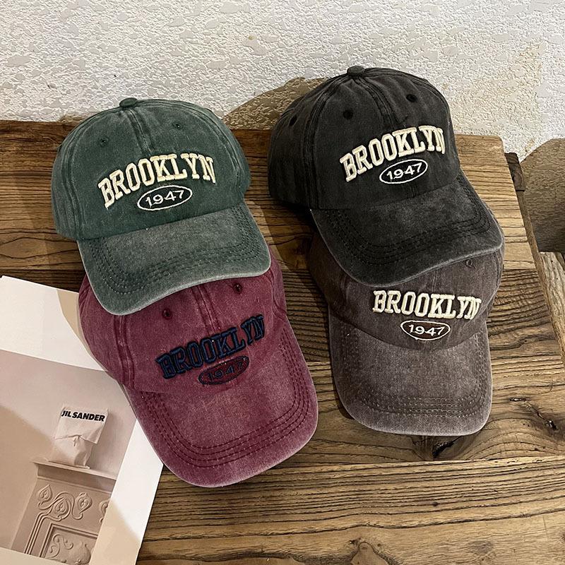 Gorra de Béisbol con Alfabeto de Brooklyn para Hombres y Mujeres Gorra de Béisbol Estilo Vaquero de Verano Sombrero de Algodón Snapback Gorra Hip-Hop Visera Casual para Hombre