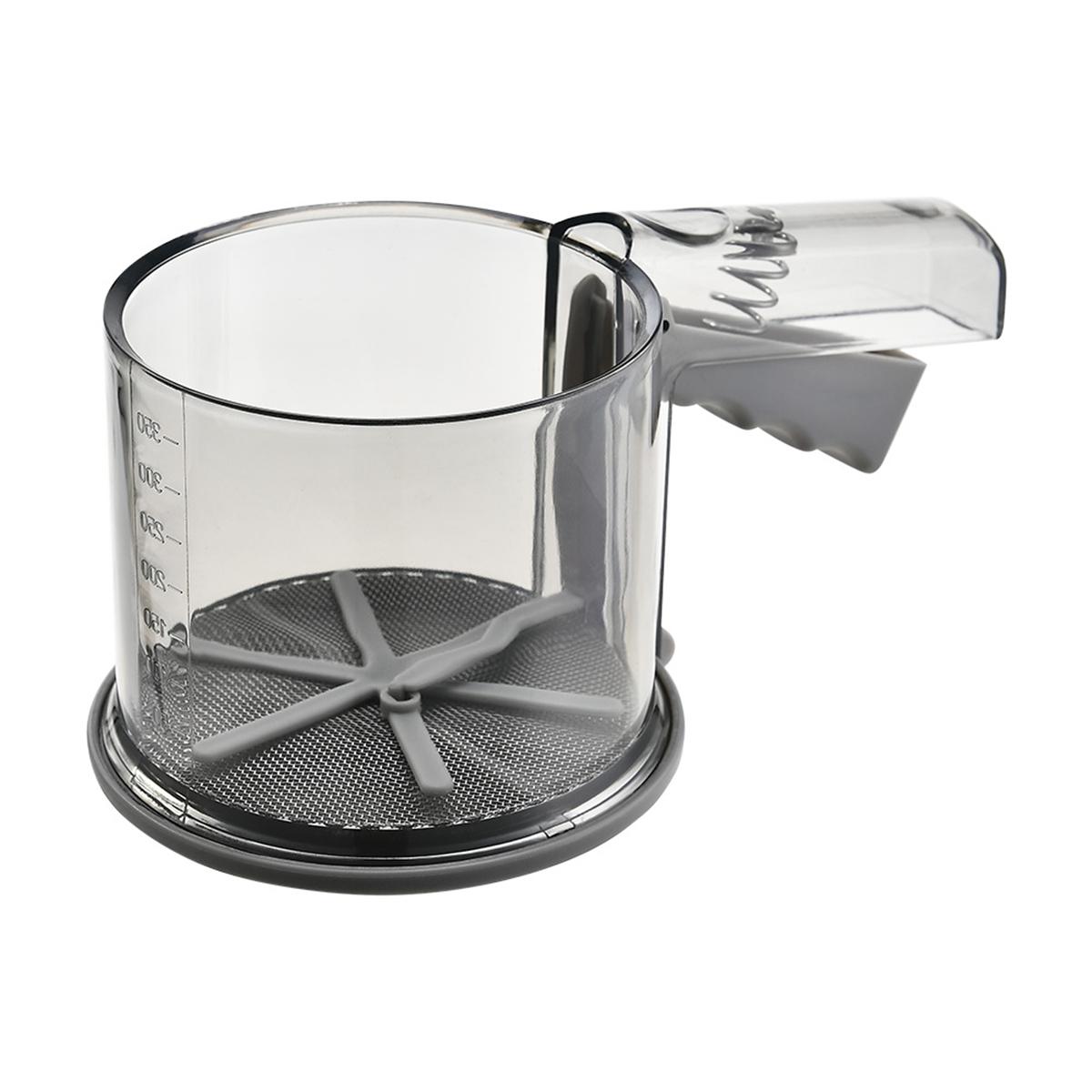 

For Baking For Cooking Double Layer Sifter Flour Sifter Baking And Cooking Grey Fine Mesh Screen Rotating Sheet