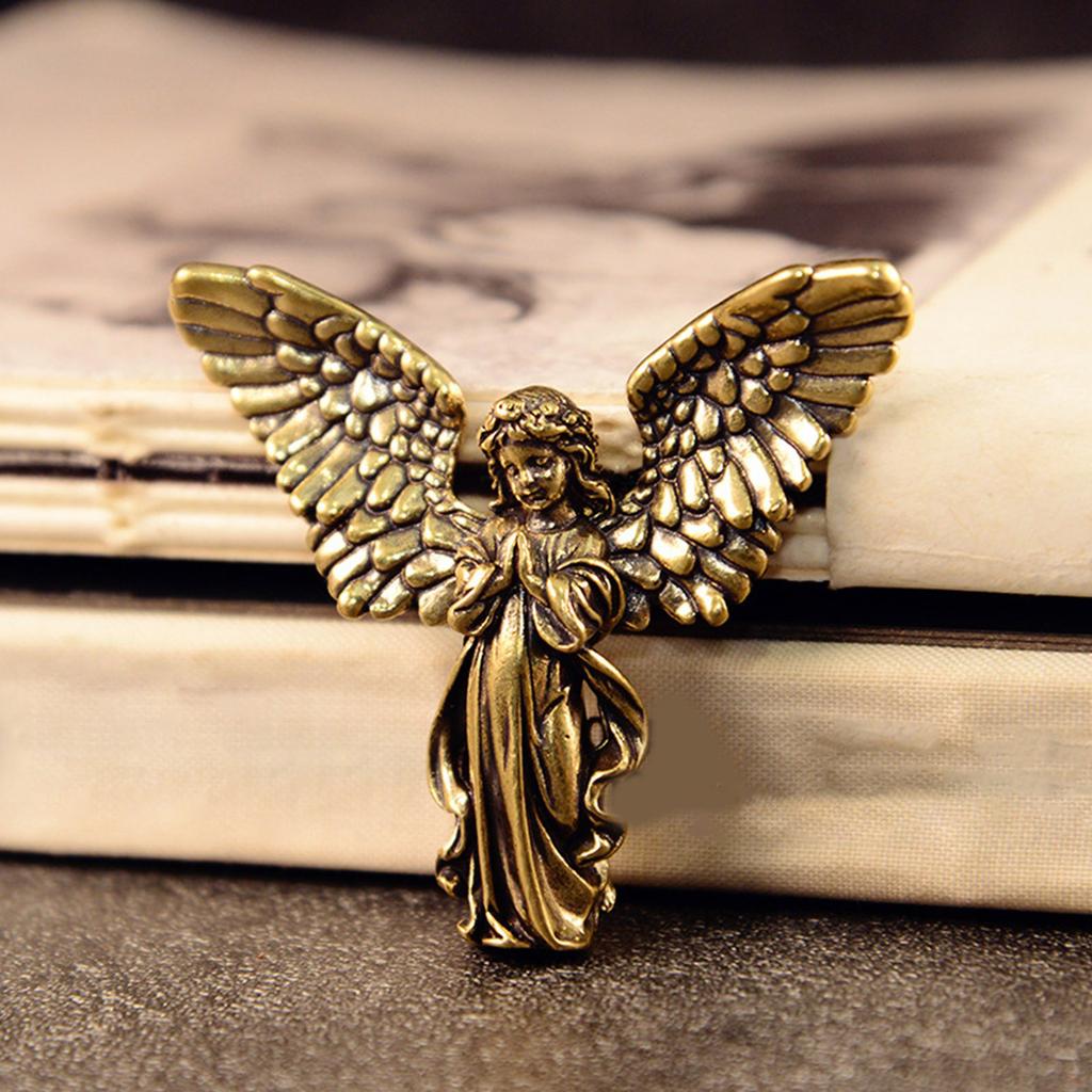 Umělecká mosazná ozdoba anděla Mosazná socha Zlepšující dekorace pro domácí obývací pokoj nebo pracovní prostor