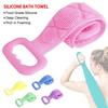 Luxurious Double Sided Back Scrubber Silicone Bath Shower Body Brush With Handle Strap