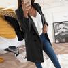 Women's Solid Color Lapel Mid-length Button Imitation Woolen Coat Spring Furry Outerwear Type 2024 Autumn Winter Plus Size New Faux Fur Coat