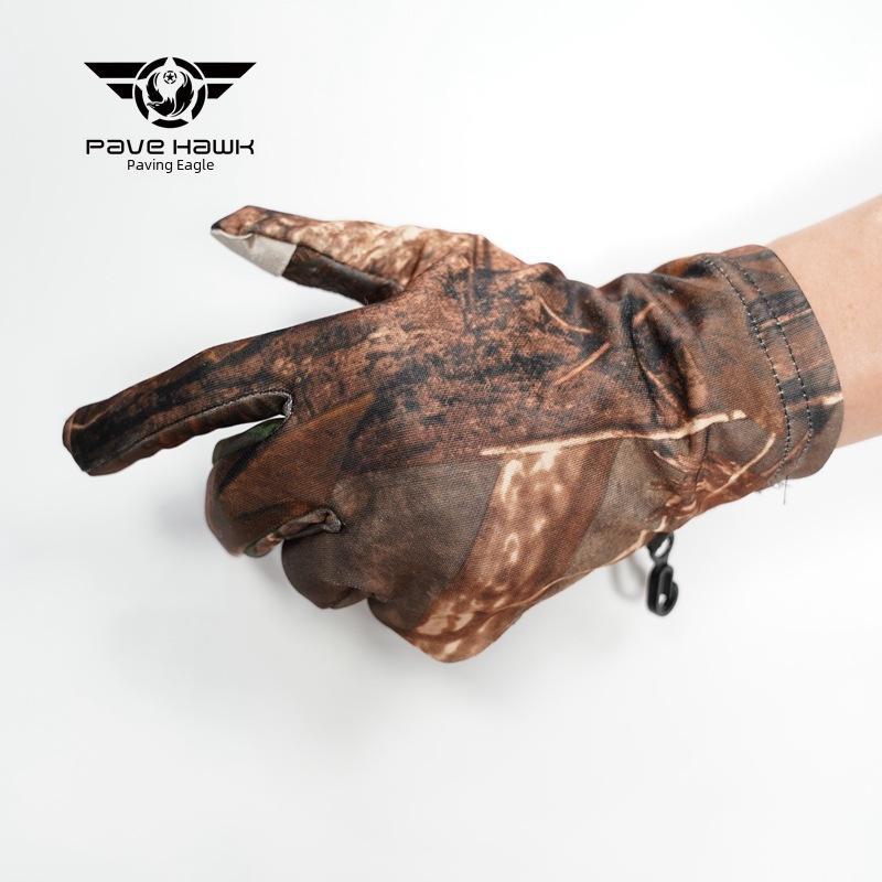 Camouflage Bionic Tactical Gloves: Non-Slip, Breathable, Touchscreen Compatible for Hunting, Cycling, and Running.