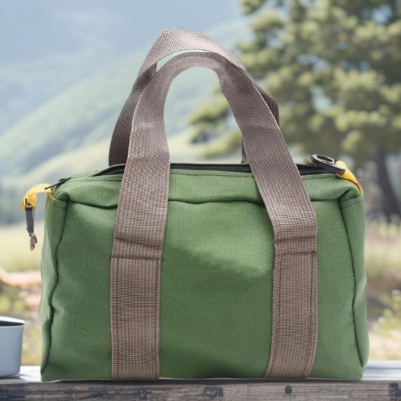 652F Wide Mouth Canvas Tool Waterproof Storage Canvas Tool Bag For Mechanics Plumbers Electricians