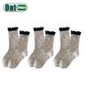 Women Cotton Long Socks Soft Breathable Cute Dots Frilly Edge Retro Preppy Style Comfortable Casual Fashion Socks For Everyday