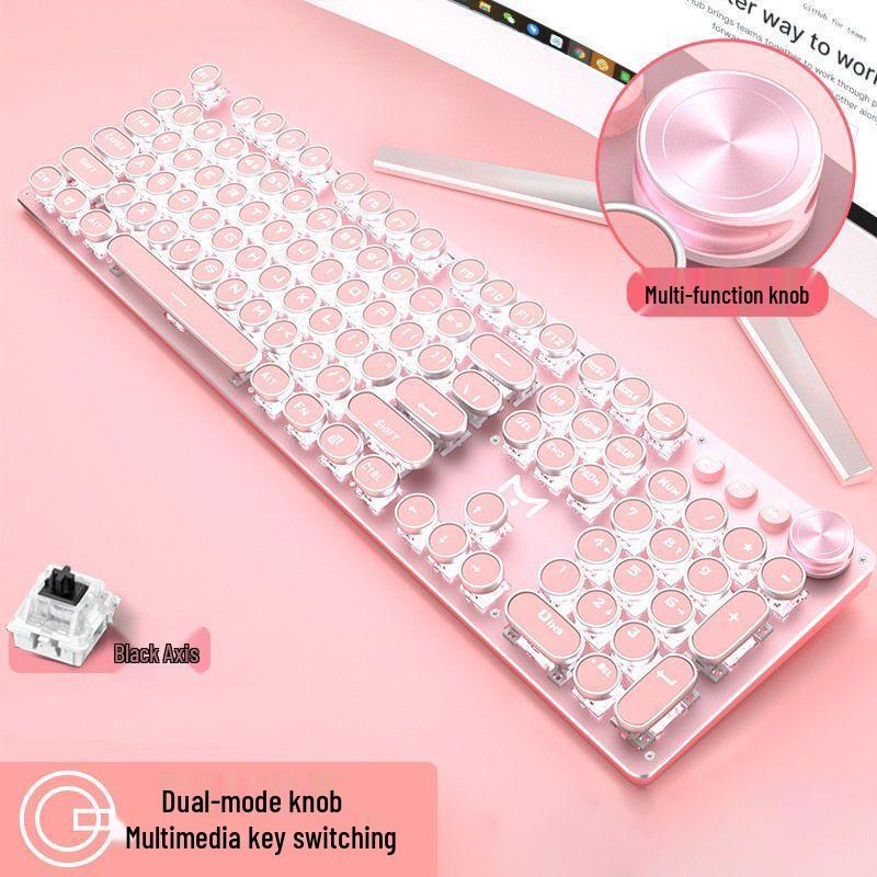 

Kisa Pink Mechanical Keyboard and Mouse Set