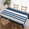 Nautical Stripes Rectangle Table Cloth for Table Decor Kitchen Dining Waterproof Reusable Tablecloth for Table Wedding Party