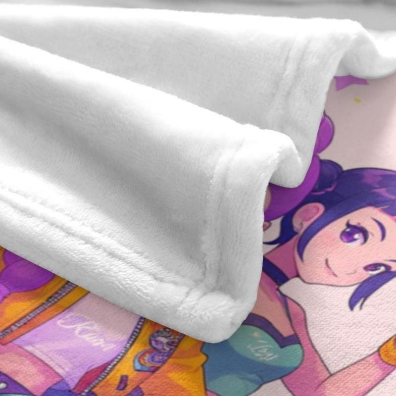 K-POP Custom Name Blanket D-Demon H-Hunters Personalized Gift for Girls Office Camping Nap Leisure Home Decor Birthday Present