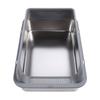 Stainless Steel Litter Box Semi Enclosed Anti Splashing Odorless Easy to Clean Cat Litter Box with Lid for Large Cats