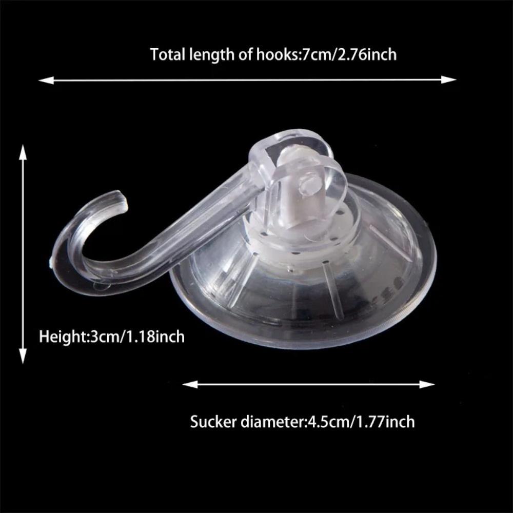 Suction Cup Hook, Transparent and Reusable Heavy-duty Vacuum Suction Cup Hook, Glass Kitchen Supplies, Bathroom Towel Hook