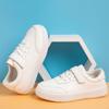 Jarní a podzimní kožené panelové boty chlapecké malé bílé boty nízké dívčí školní vystoupení korejská verze ležérní boty