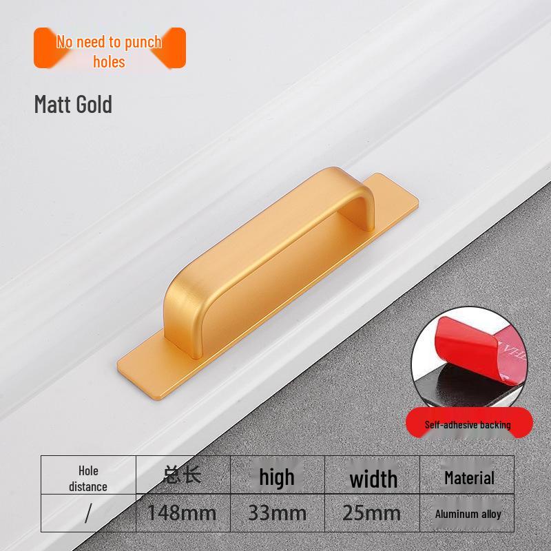 Self-Adhesive Door Pull Handle for Bathroom, Bedroom, or Sliding Doors