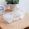 Rectangular cotton ball and swab storage box with cover, dustproof
