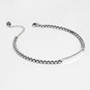 Grace Kelly Square Glam Chain 925 Silver Bracelet Bs016