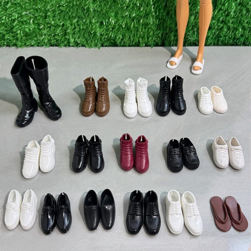 Plastic 1/6 Doll Sippers Shoes Multistyles Doll Casual Wear Shoes  Fit Foot Length 2cm Dolls