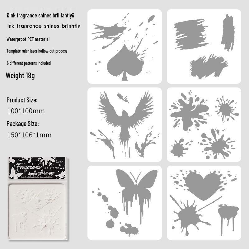 Yuezhen Ink Dyeing Hand-painted Newspaper PET Stencil for Spray and Hollow-out Painting