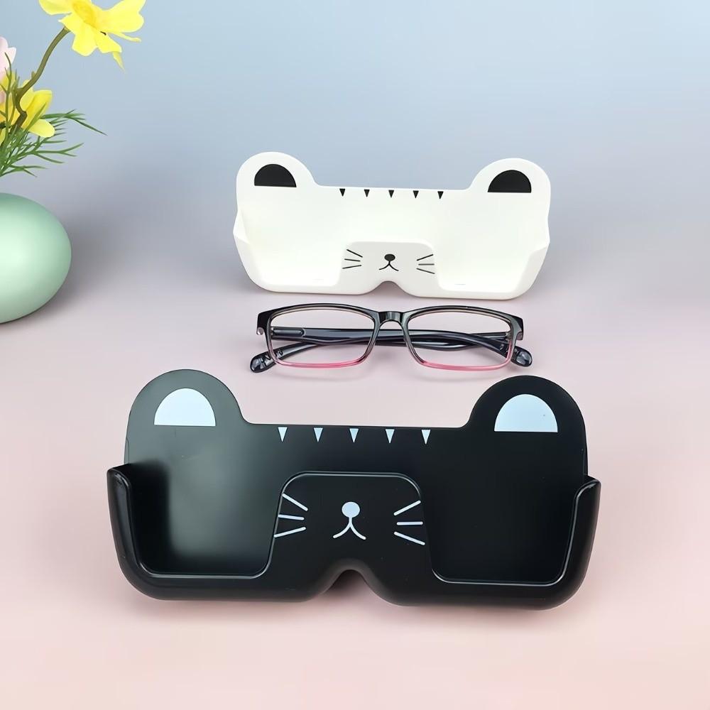 Cute Cat Glasses Frame Easy To Install Glasses Holder Useful Wall Mounted Eyeglass Frame Bedroom