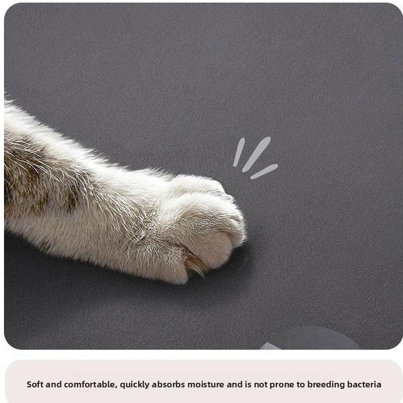 Absorbent Pet Feeding Mat Quick-dry Pet Placemat for Cats Dogs Non-Slip Cat Feeding Mat Pet Supplies 30X40CM