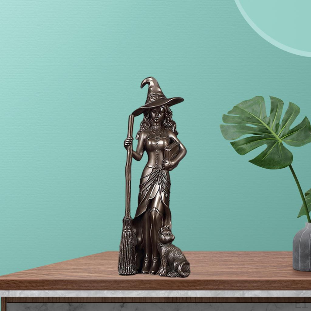 Witch Pentacle Statue Figurines Woman Decorative Sculptures for Hotel Bar Decoration
