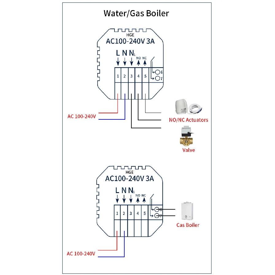 WiFi Smart Thermostat Temperaturregler Tuya Smart Life Für Fußbodenheizung Elektrischer/Wasser-Gas-Kessel Funktioniert mit Alexa Alice