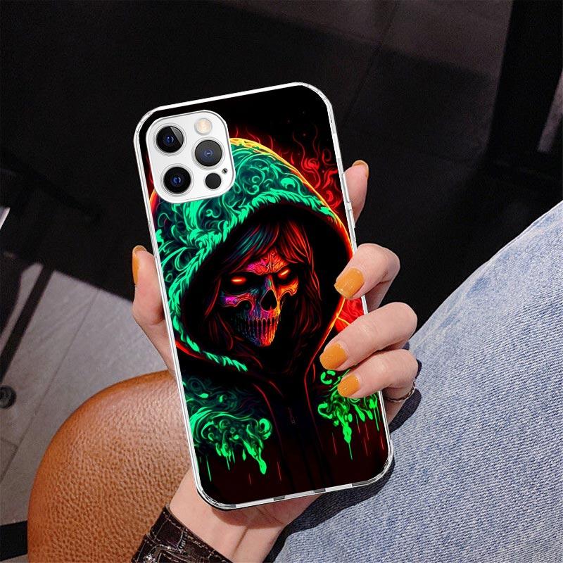 Halloween Moon Witch Horror Phnoe Case for Iphone 17 Air 16 11 12 13 Mini 14 Plus 15 Pro Max 7 8E SE 2020 16ProMax Phone Cover C