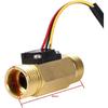 Water Flow Sensor Switch Hall Effect Water Flowmeter Meter 1-30L/min, DC4.5-18V, Copper - Water Flow Hall Sensor