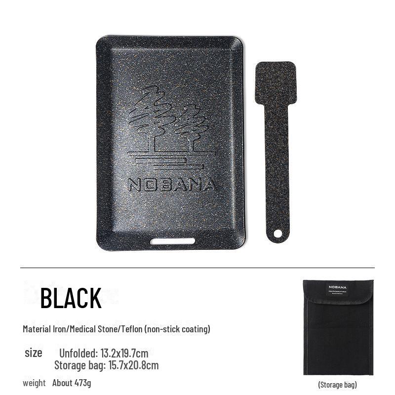 

Портативная складная сковорода для барбекю и жарки с антипригарным покрытием для кемпинга - мини-квадрат для яиц и стейков на открытом воздухе кремовый/белый