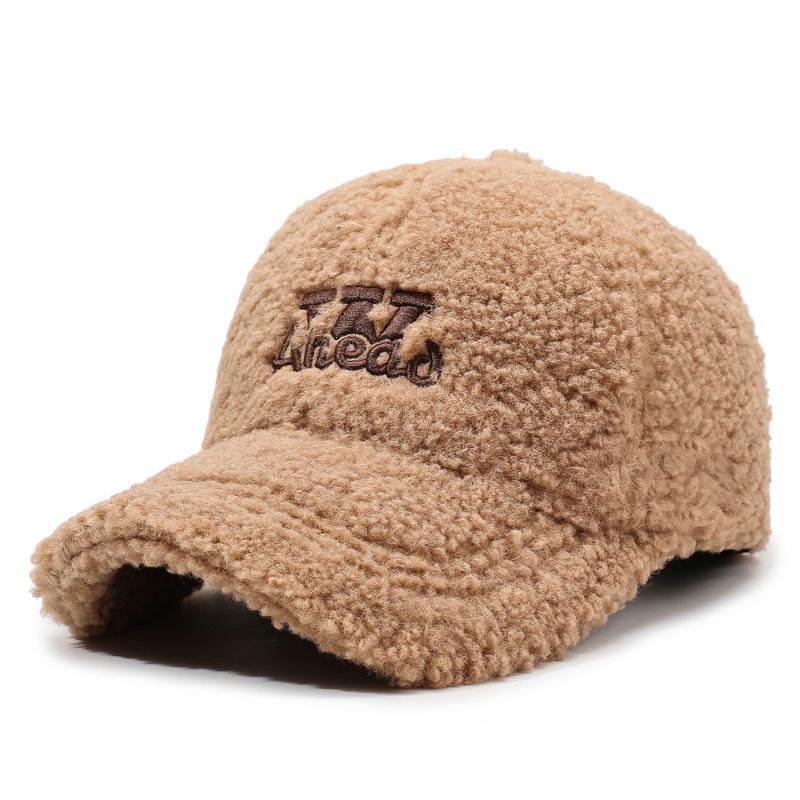 Autumn Winter Thick Lamb Plush Baseball Cap for Men Women Outdoor Warm Cap