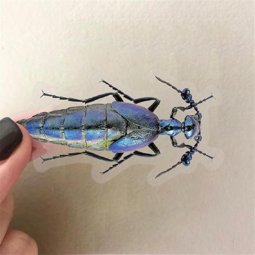 PET Transparent Insect Realistic Nature Decals for DIY Water Phone Laptops 50-Pack Stickers, Waterproof, Scrapbooks, Crafts, Albums, Journals,