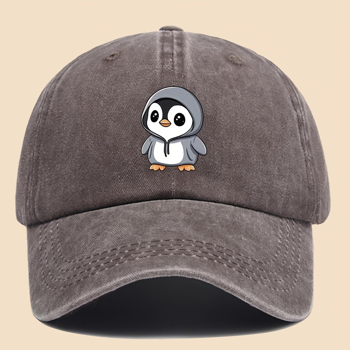 Cartoon Cute Penguin Pattern Printed Baseball Cap Trucker Hat Dad Hat