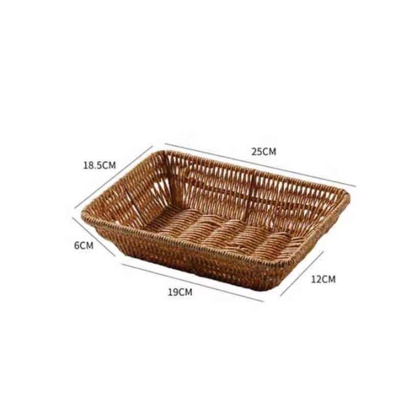 Homeglen Faux Rattan Snack & Popcorn Basket