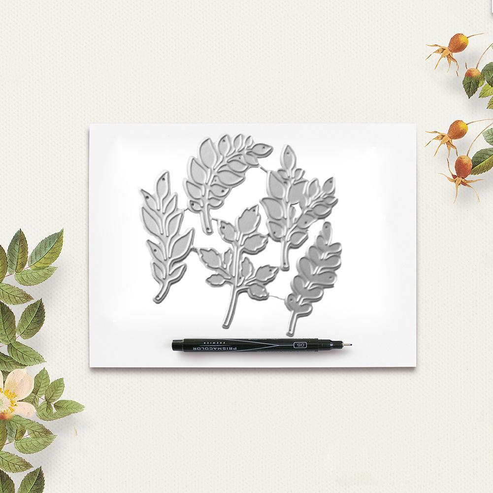 Leaves Branch Metal Cutting Dies Scrapbooking Die DIY Photo Album Stencils Metal Cards Stamps Cutting Embossing Metal Makin B5J4
