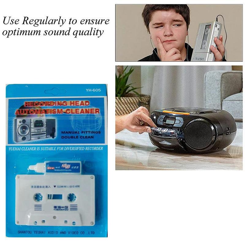 audio tape head cleaning kit, cleaning cassette, demagnetization