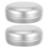 2Pcs Round Aluminum Soap Box Travel Soap Container Leakproof Soap Holder Bathroom Soap Storage Household Soap Dishes Lid