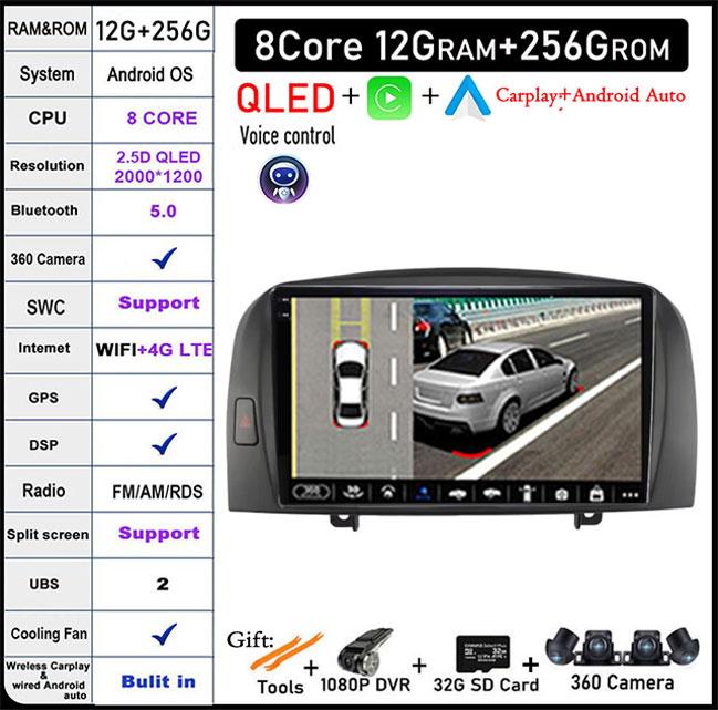 9'' Android 14 Car Radio For Hyundai Sonata NF 2004 - 2008 Multimedia Video Player Navigation Stereo GPS 4G Carplay Autoradio
