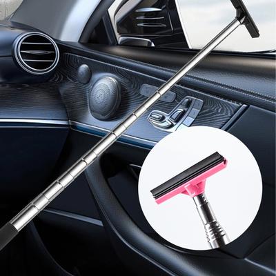 Car Window Wiper Tool Retractable Steel Blade Auto Mirror Cleaner Tool for Side Mirrors Windshield Rainwater Removal