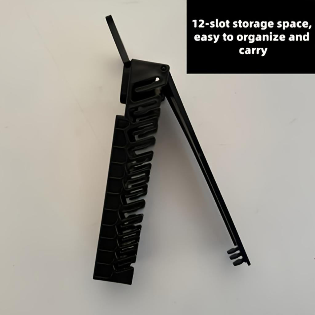 Wrench Storage Rack, 12 Compartment Tool Rack Suitable for SAE and Metric Wrenches, Space Saving Toolbox, Vehicle Maintenance Storage Solution