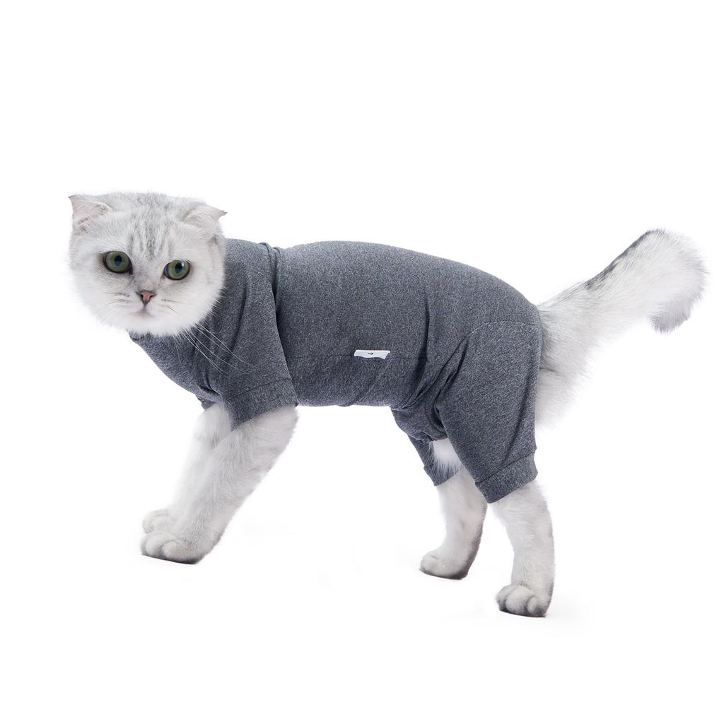 Cat Recovery Suit 4 Legged Prevents Hair Loss Highly Elastic Comfortable Skin Friendly Soft Kitten Surgical Recovery