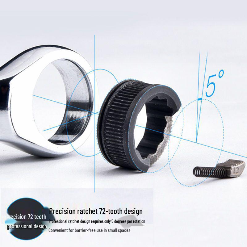 Dual-Purpose Multifunctional Ratchet Wrench Set: Open & Box-End Combination Tool Collection