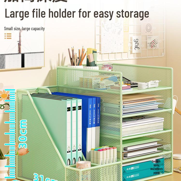 Multi-Layer Desktop File & Book Organizer for Office & Student Use