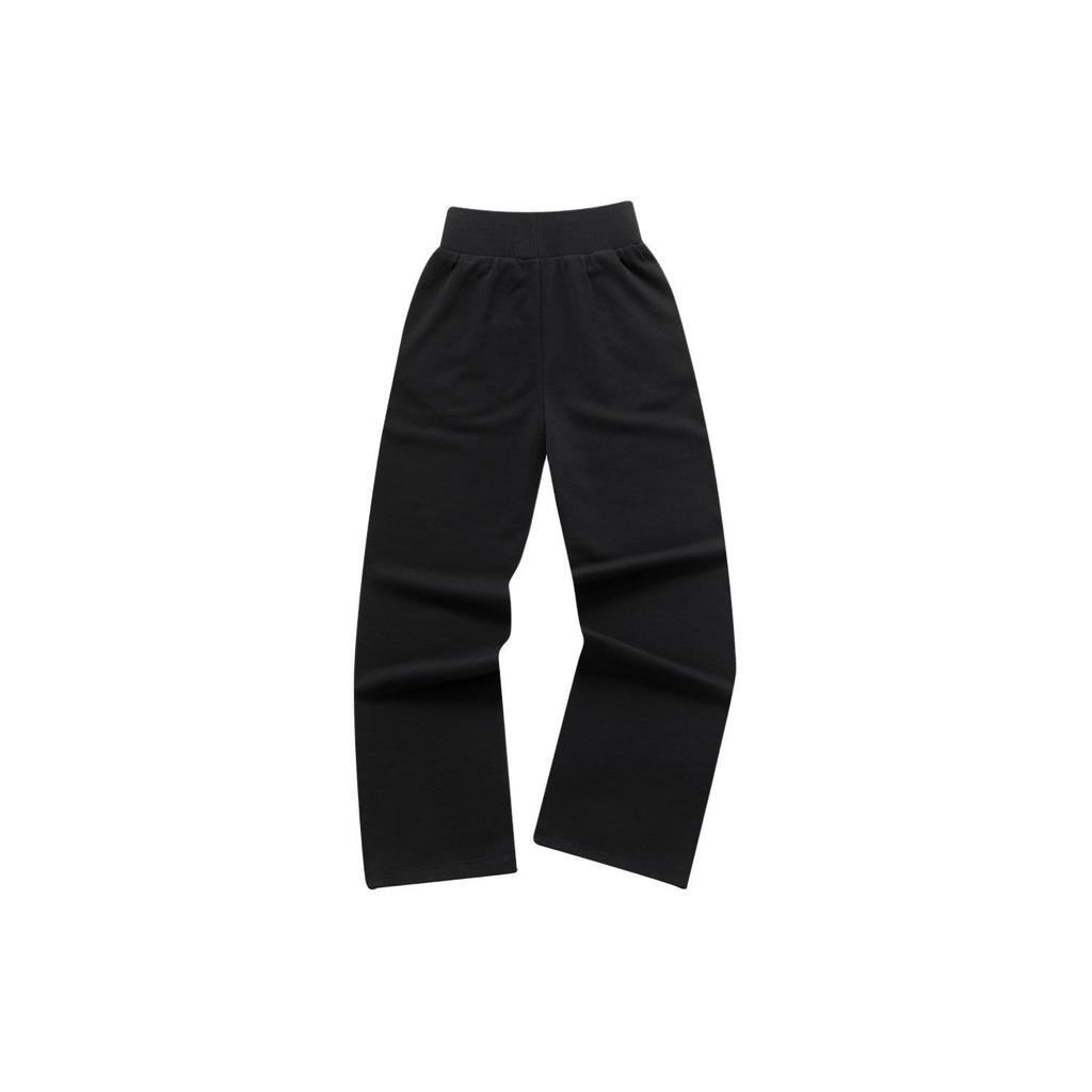 Fila Fusion Letter Print Loose Straight Leg Knit Sports Pants Women pants Black T11W412601F-BK