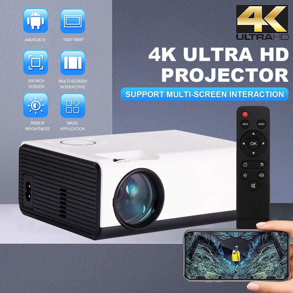 HD 1280x720P T01 Mini Projector Native LED Android 9.0 5G WiFi Video Beamer Home Cinema Smart 3D Movie Game Proyector