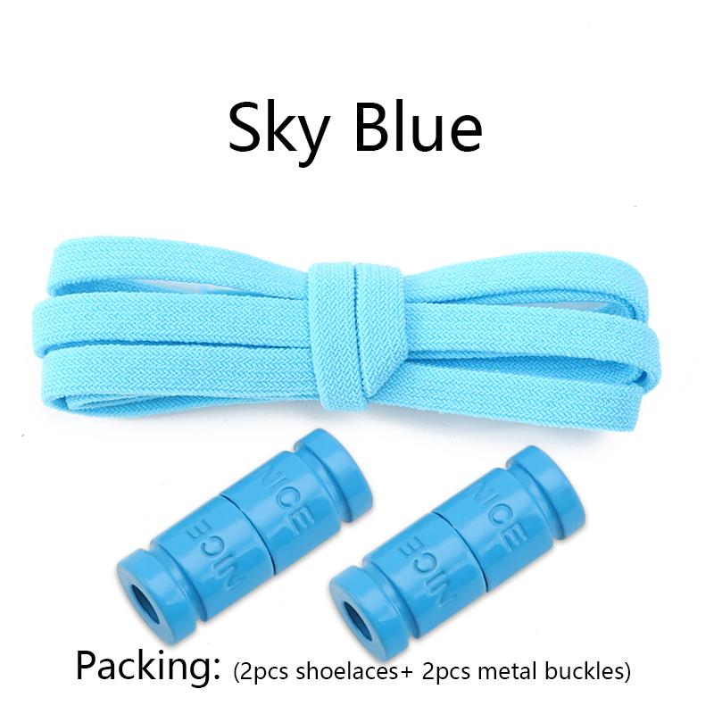 No Tie Shoe laces Elastic Laces Sneakers Colorful Capsule Lock Shoelaces Without ties Kids Adult 0.6cm Flat Shoelace for Shoes