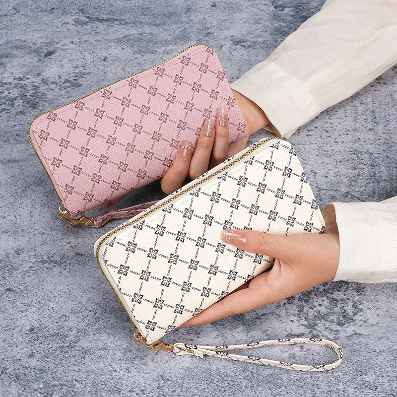 2024 Women's Long Matte Zipper Wallet & Card Holder with Multiple Slots