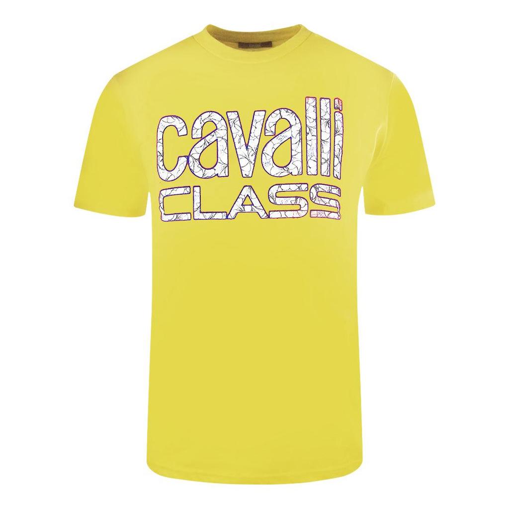 Cavalli Class Mens Floral Logo T-Shirt