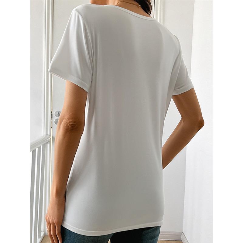 Designed To Evoke The Beauty of Sunset and Ocean Waves, This Women'S Casual Short-Sleeved Crew Neck T-Shirt Is Made of Soft,