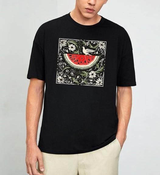 Free Palestine Fruits Watermelon MapT-Shirt S-4XL S разноцветный
